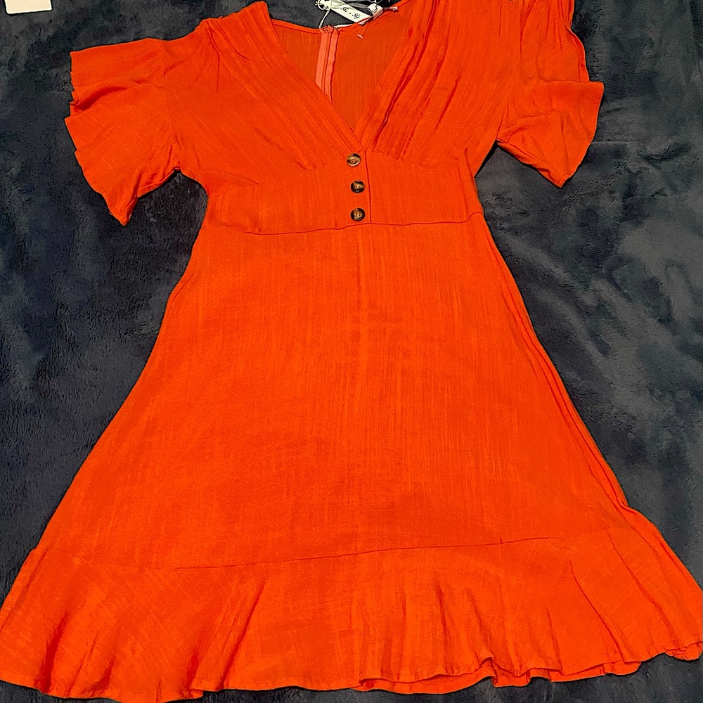 Orange /red short dress